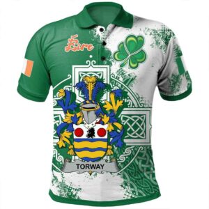 Ireland Clothing - Torway Irish Family Crest Polo Shirt - Irish Celtic Cross A7