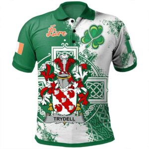 Ireland Clothing - Trydell Irish Family Crest Polo Shirt - Irish Celtic Cross A7