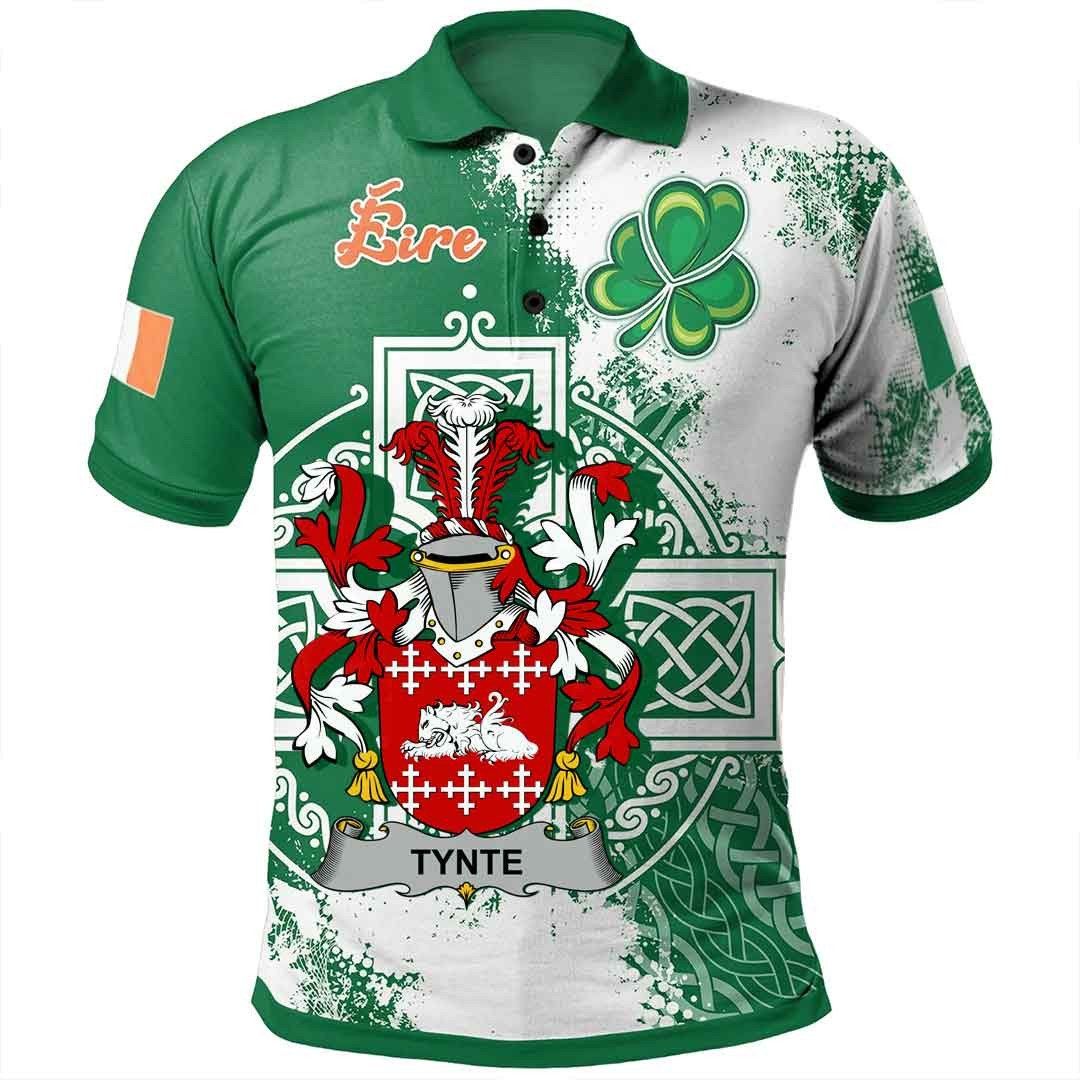 Ireland Clothing - Tynte Irish Family Crest Polo Shirt - Irish Celtic Cross A7 Ireland Clothing - Tynte Irish Family Crest Polo Shirt - Irish Celtic Cross A7