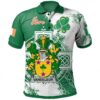 Ireland Clothing - Vandeleur Irish Family Crest Polo Shirt - Irish Celtic Cross A7