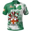 Ireland Clothing - Villiers Irish Family Crest Polo Shirt - Irish Celtic Cross A7