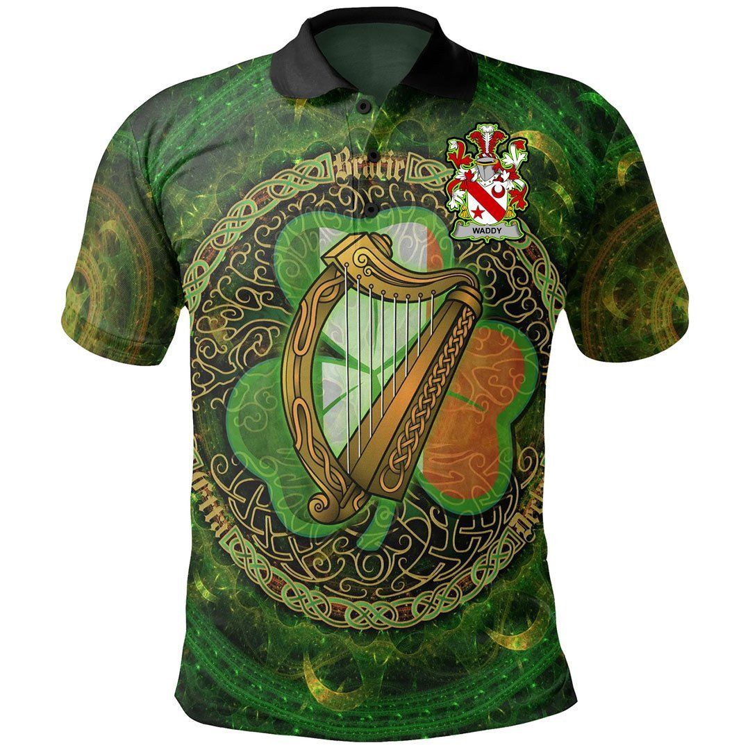 Ireland Clothing - Waddy Irish Family Crest Polo Shirt - Celtic Tree A7 Ireland Clothing - Waddy Irish Family Crest Polo Shirt - Celtic Tree A7