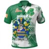 Ireland Clothing - Wallis Irish Family Crest Polo Shirt - Irish Celtic Cross A7