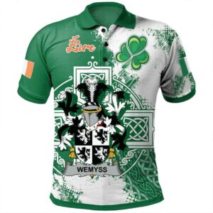 Ireland Clothing - Wemyss Irish Family Crest Polo Shirt - Irish Celtic Cross A7