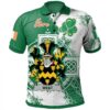 Ireland Clothing - West Irish Family Crest Polo Shirt - Irish Celtic Cross A7