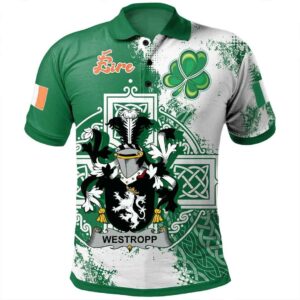 Ireland Clothing - Westropp Irish Family Crest Polo Shirt - Irish Celtic Cross A7