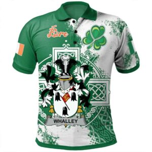 Ireland Clothing - Whalley Irish Family Crest Polo Shirt - Irish Celtic Cross A7