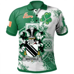 Ireland Clothing - Whitfield Irish Family Crest Polo Shirt - Irish Celtic Cross A7