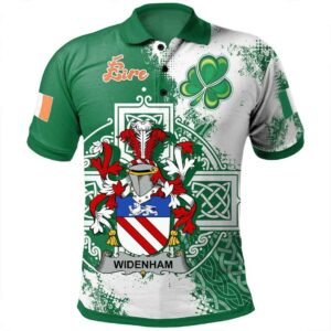 Ireland Clothing - Widenham Irish Family Crest Polo Shirt - Irish Celtic Cross A7