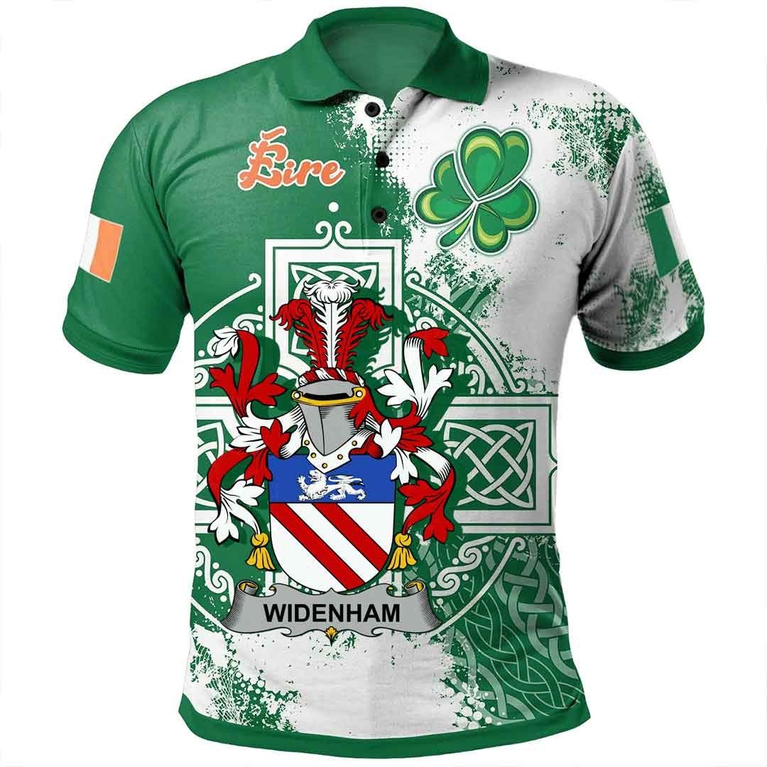 Ireland Clothing - Widenham Irish Family Crest Polo Shirt - Irish Celtic Cross A7 Ireland Clothing - Widenham Irish Family Crest Polo Shirt - Irish Celtic Cross A7