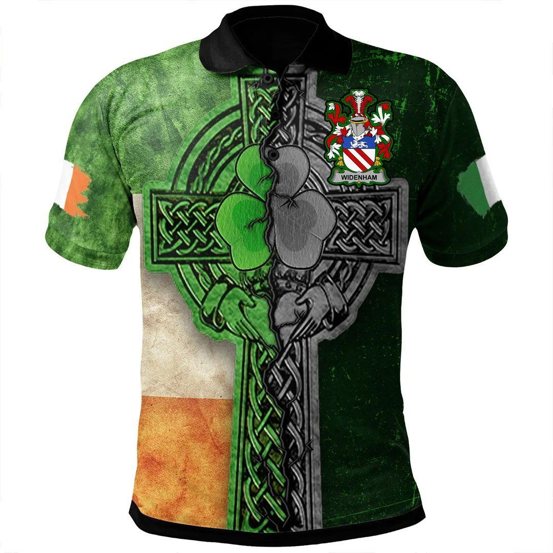 Ireland Clothing - Widenham Irish Family Crest Polo Shirt - Irish Claddagh Cross A7 Ireland Clothing - Widenham Irish Family Crest Polo Shirt - Irish Claddagh Cross A7
