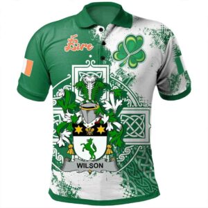 Ireland Clothing - Wilson Irish Family Crest Polo Shirt - Irish Celtic Cross A7