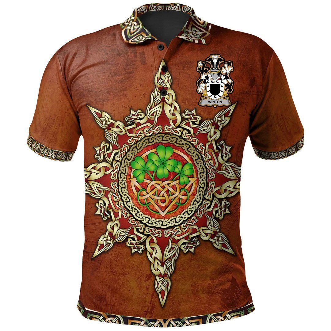 Ireland Clothing - Winton Irish Family Crest Polo Shirt - Celtic Tree A7 Ireland Clothing - Winton Irish Family Crest Polo Shirt - Celtic Tree A7