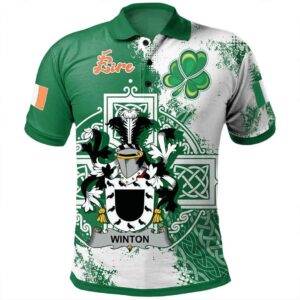 Ireland Clothing - Winton Irish Family Crest Polo Shirt - Irish Celtic Cross A7