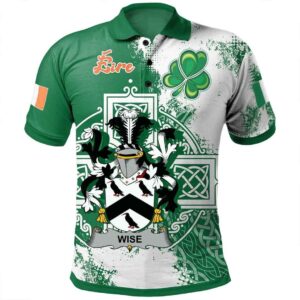 Ireland Clothing - Wise Irish Family Crest Polo Shirt - Irish Celtic Cross A7