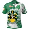 Ireland Clothing - Wogan Irish Family Crest Polo Shirt - Irish Celtic Cross A7