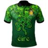 Ireland Clothing - Wotton Irish Family Crest Polo Shirt - Irish Shamrock Triangle A7