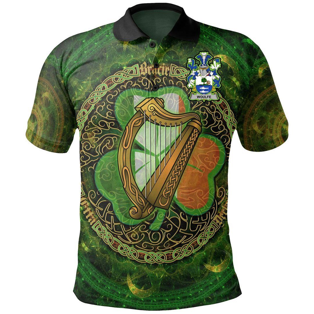 Ireland Clothing - Woulfe Irish Family Crest Polo Shirt - Celtic Tree A7 Ireland Clothing - Woulfe Irish Family Crest Polo Shirt - Celtic Tree A7