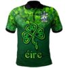 Ireland Clothing - Woulfe Irish Family Crest Polo Shirt - Irish Shamrock Triangle A7