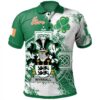 Ireland Clothing - Wyrrall Irish Family Crest Polo Shirt - Irish Celtic Cross A7