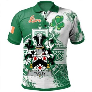 Ireland Clothing - Yaxley Irish Family Crest Polo Shirt - Irish Celtic Cross A7