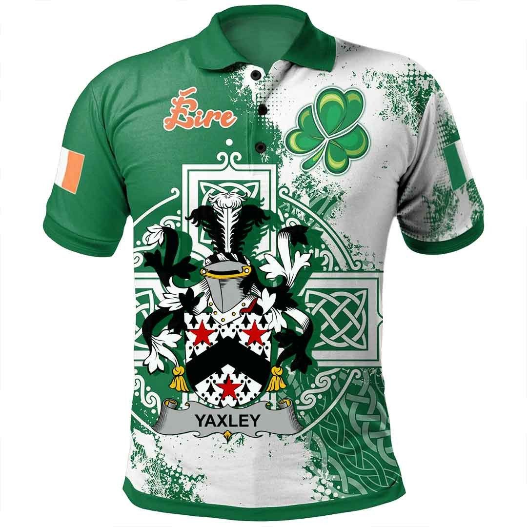 Ireland Clothing - Yaxley Irish Family Crest Polo Shirt - Irish Celtic Cross A7 Ireland Clothing - Yaxley Irish Family Crest Polo Shirt - Irish Celtic Cross A7