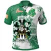 Ireland Clothing - Young Irish Family Crest Polo Shirt - Irish Celtic Cross A7