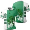 Ireland Coat Of Arms Polo Shirt Quarter Style J7