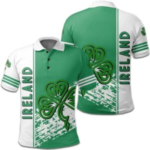 Ireland Coat Of Arms Polo Shirt Quarter Style J7