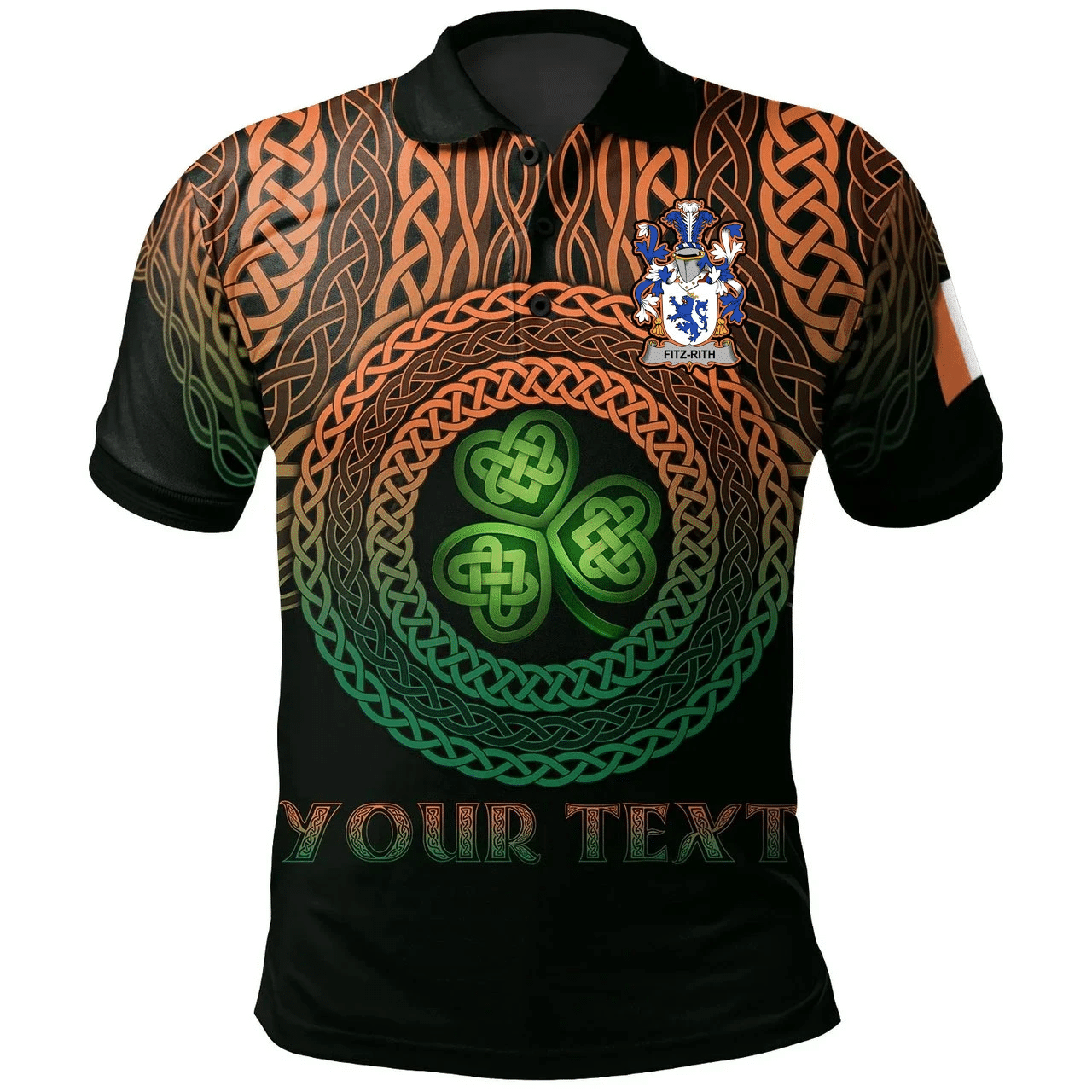 Ireland Polo Shirt - Fitz-Rith Irish Family Crest Polo Shirt - Celtic Pride A7 Ireland Polo Shirt - Fitz-Rith Irish Family Crest Polo Shirt - Celtic Pride A7