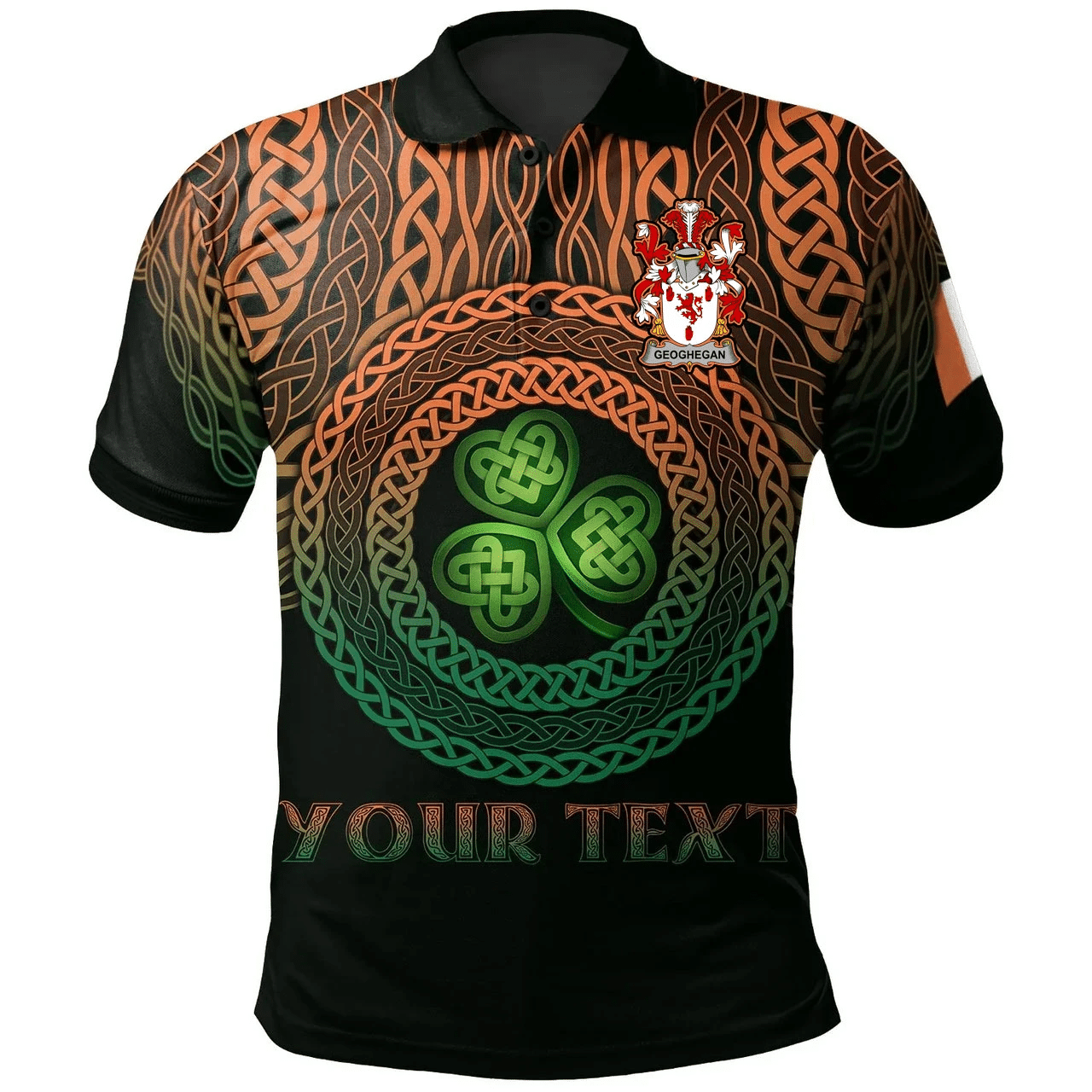 Ireland Polo Shirt - Geoghegan or O'Geoghegan Irish Family Crest Polo Shirt - Celtic Pride A7 Ireland Polo Shirt - Geoghegan or O'Geoghegan Irish Family Crest Polo Shirt - Celtic Pride A7