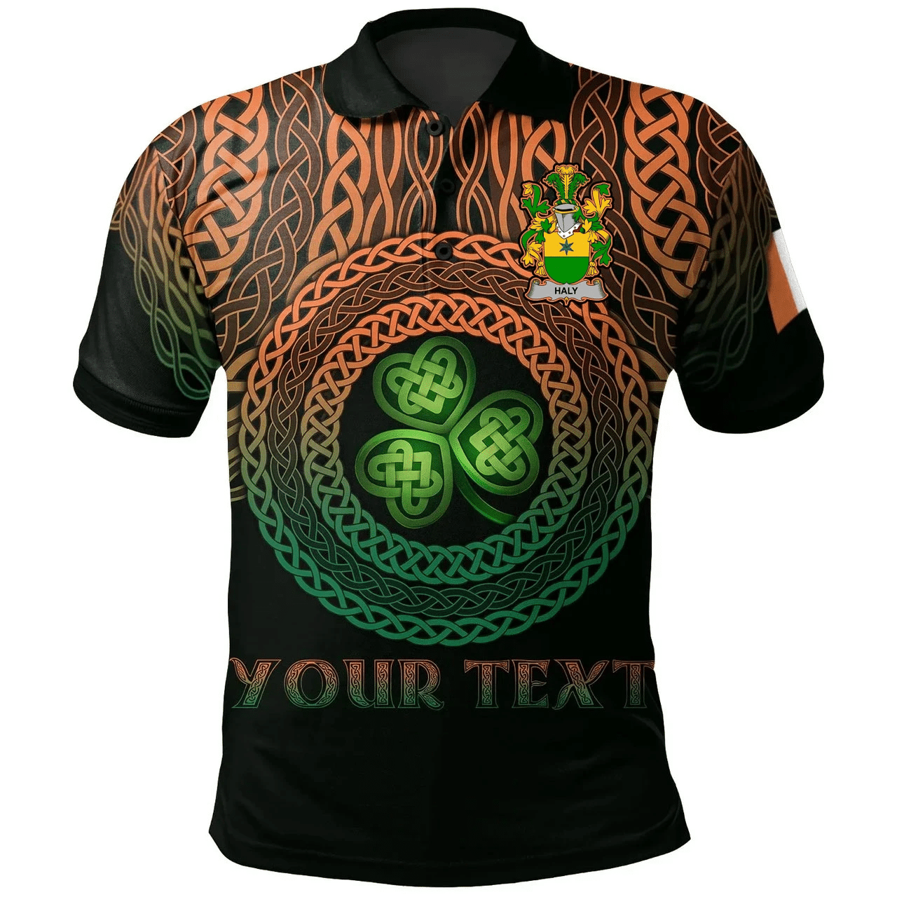 Ireland Polo Shirt - Haly or O'Haly Irish Family Crest Polo Shirt - Celtic Pride A7 Ireland Polo Shirt - Haly or O'Haly Irish Family Crest Polo Shirt - Celtic Pride A7