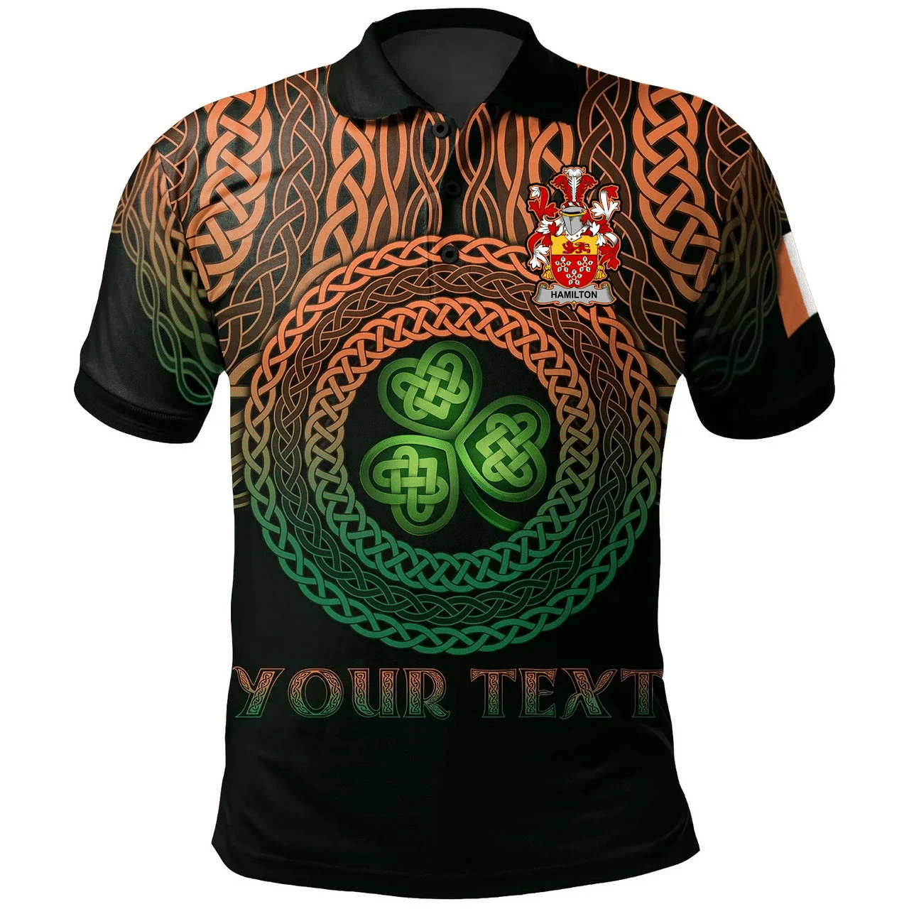 Ireland Polo Shirt - Hamilton Irish Family Crest Polo Shirt - Celtic Pride A7 Ireland Polo Shirt - Hamilton Irish Family Crest Polo Shirt - Celtic Pride A7