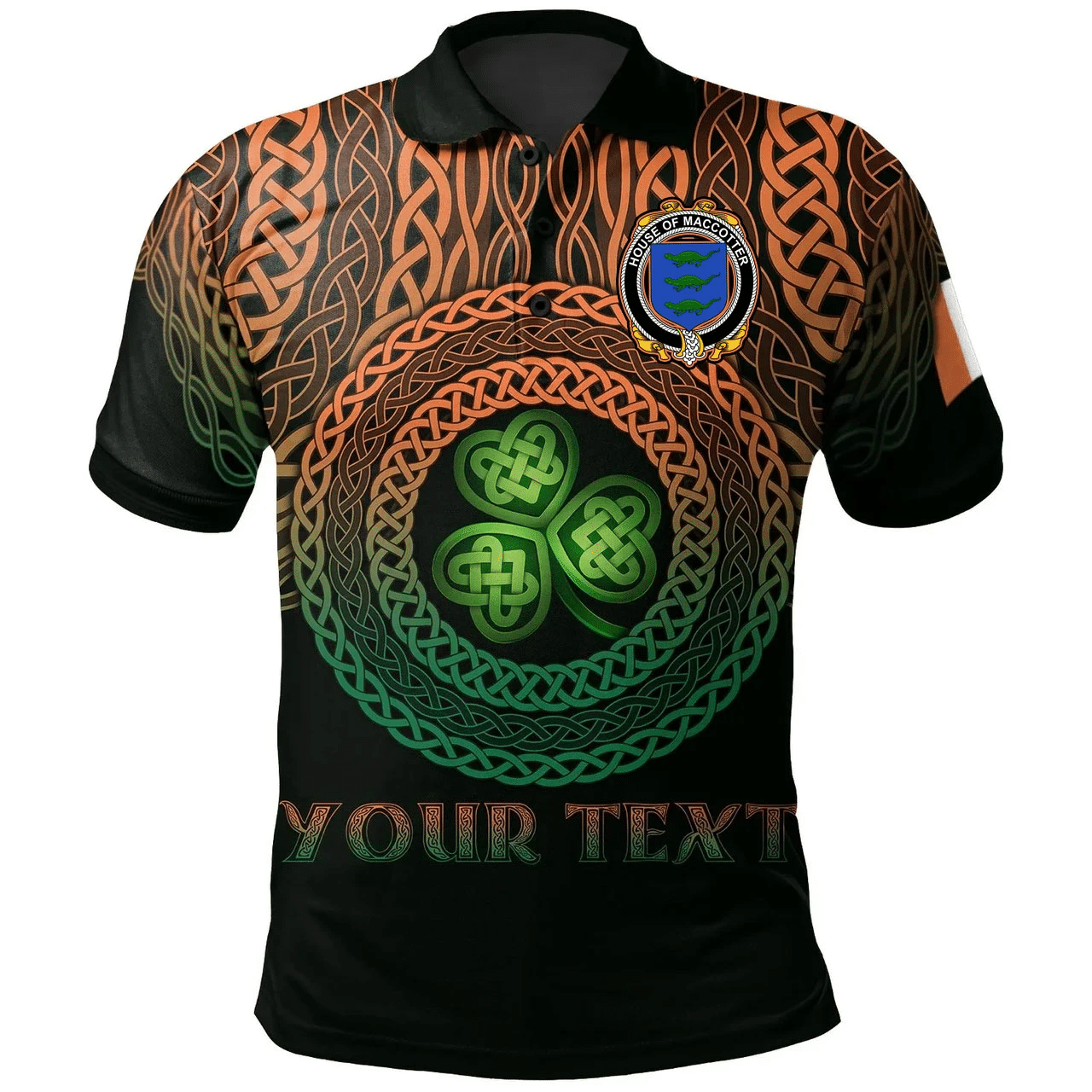 Ireland Polo Shirt - House of MACCOTTER Irish Family Crest Polo Shirt - Celtic Pride A7 Ireland Polo Shirt - House of MACCOTTER Irish Family Crest Polo Shirt - Celtic Pride A7