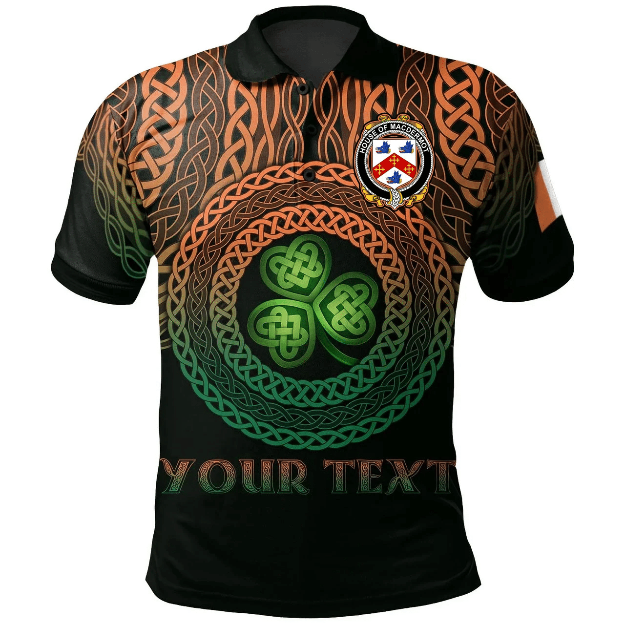 Ireland Polo Shirt - House of MACDERMOT Irish Family Crest Polo Shirt - Celtic Pride A7 Ireland Polo Shirt - House of MACDERMOT Irish Family Crest Polo Shirt - Celtic Pride A7