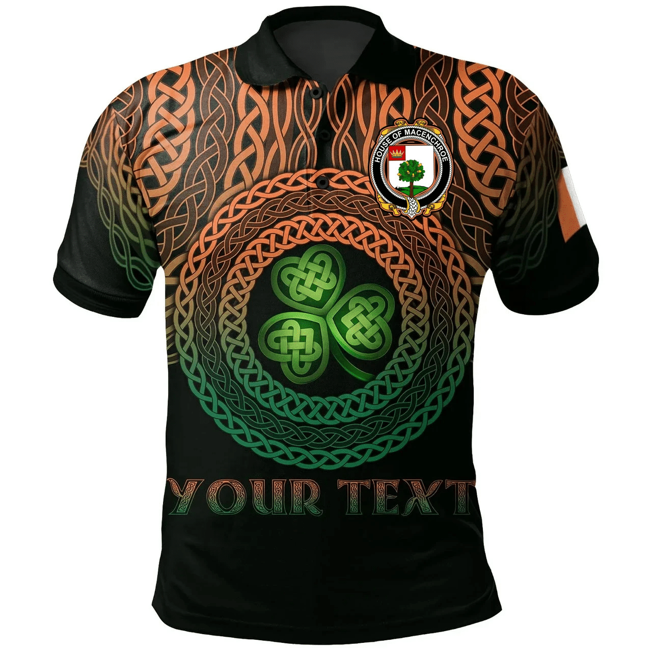 Ireland Polo Shirt - House of MACENCHROE Irish Family Crest Polo Shirt - Celtic Pride A7 Ireland Polo Shirt - House of MACENCHROE Irish Family Crest Polo Shirt - Celtic Pride A7