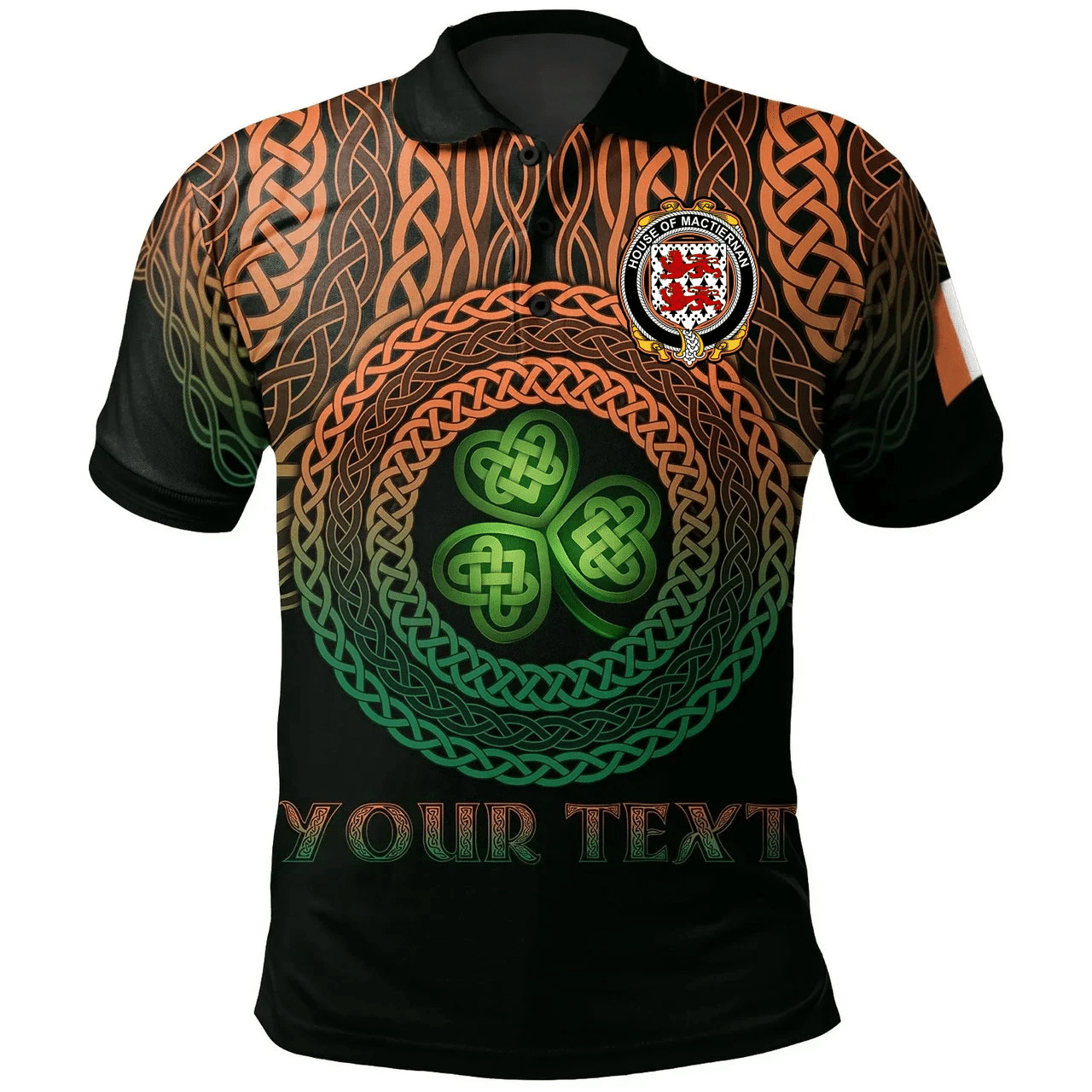 Ireland Polo Shirt - House of MACTIERNAN Irish Family Crest Polo Shirt - Celtic Pride A7 Ireland Polo Shirt - House of MACTIERNAN Irish Family Crest Polo Shirt - Celtic Pride A7