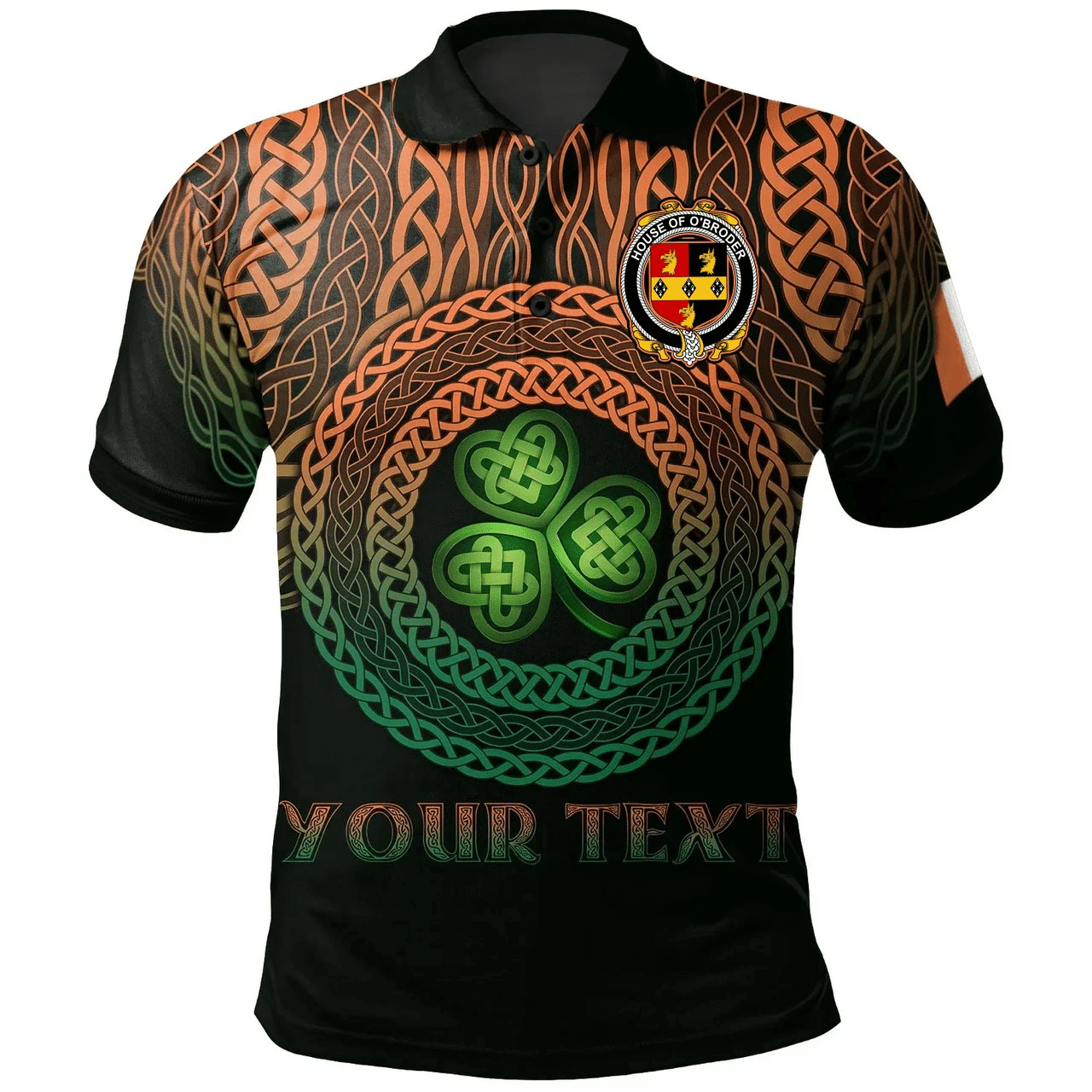 Ireland Polo Shirt - House of O'BRODER Irish Family Crest Polo Shirt - Celtic Pride A7 Ireland Polo Shirt - House of O'BRODER Irish Family Crest Polo Shirt - Celtic Pride A7