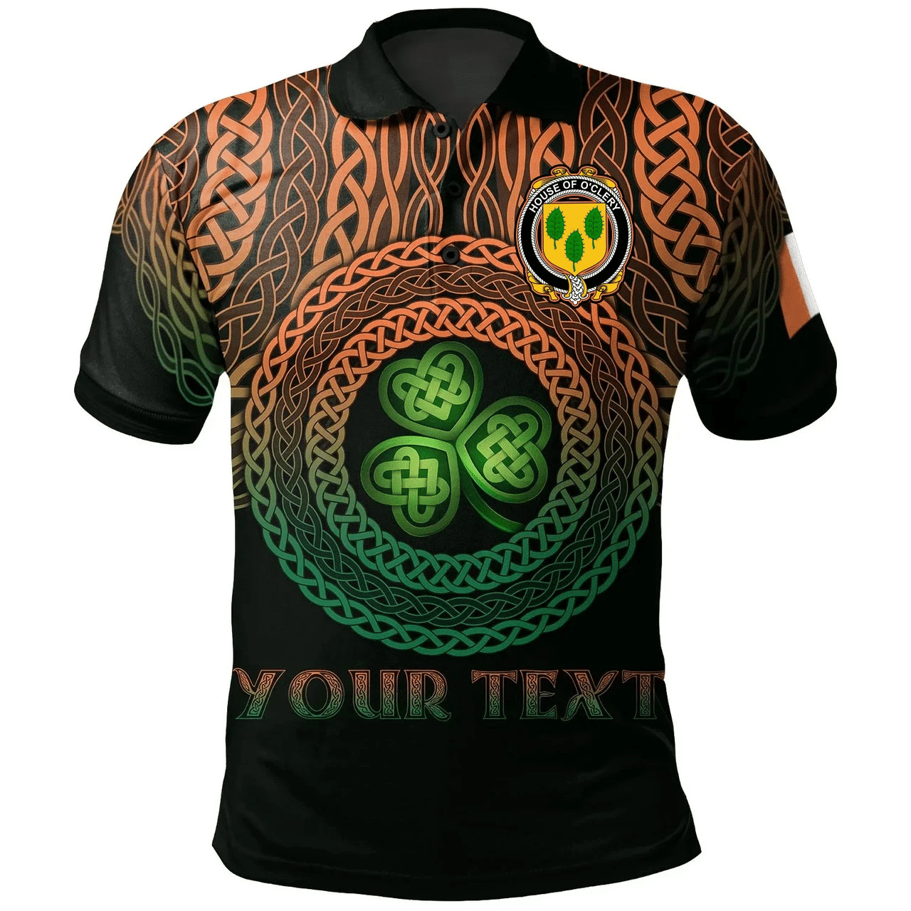Ireland Polo Shirt - House of O'CLERY Irish Family Crest Polo Shirt - Celtic Pride A7 Ireland Polo Shirt - House of O'CLERY Irish Family Crest Polo Shirt - Celtic Pride A7