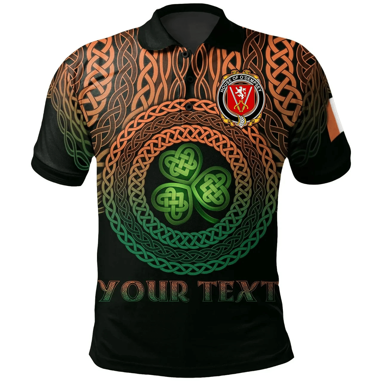 Ireland Polo Shirt - House of O'DEMPSEY Irish Family Crest Polo Shirt - Celtic Pride A7 Ireland Polo Shirt - House of O'DEMPSEY Irish Family Crest Polo Shirt - Celtic Pride A7