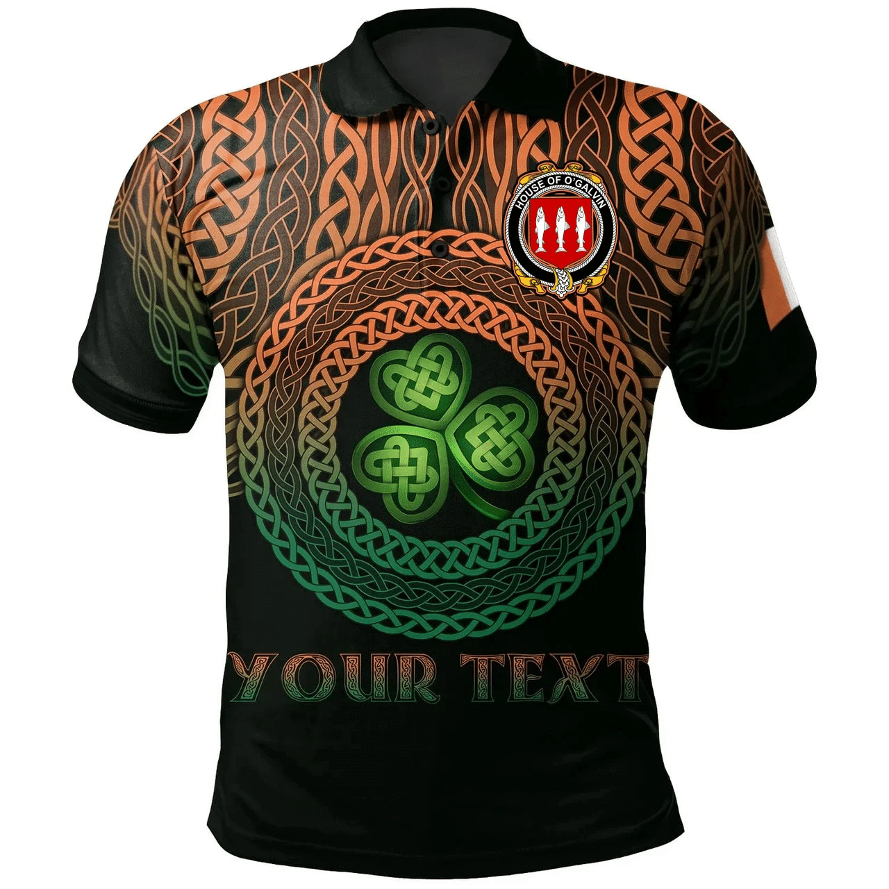 Ireland Polo Shirt - House of O'GALVIN Irish Family Crest Polo Shirt - Celtic Pride A7 Ireland Polo Shirt - House of O'GALVIN Irish Family Crest Polo Shirt - Celtic Pride A7