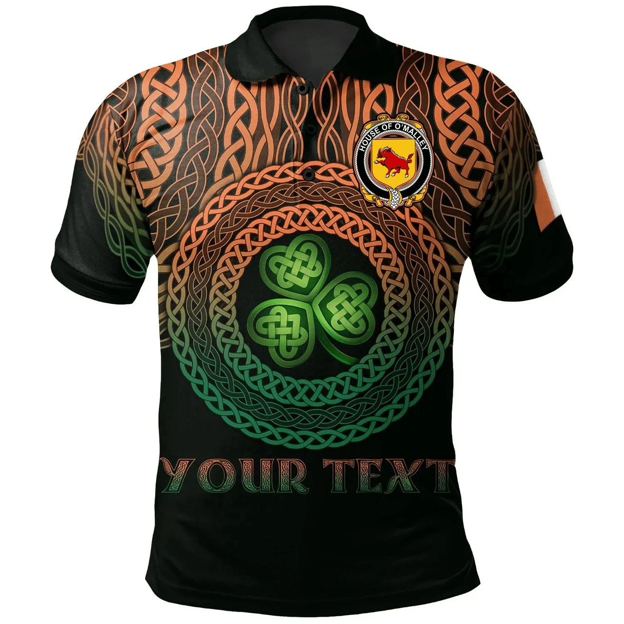 Ireland Polo Shirt - House of O'MALLEY Irish Family Crest Polo Shirt - Celtic Pride A7 Ireland Polo Shirt - House of O'MALLEY Irish Family Crest Polo Shirt - Celtic Pride A7