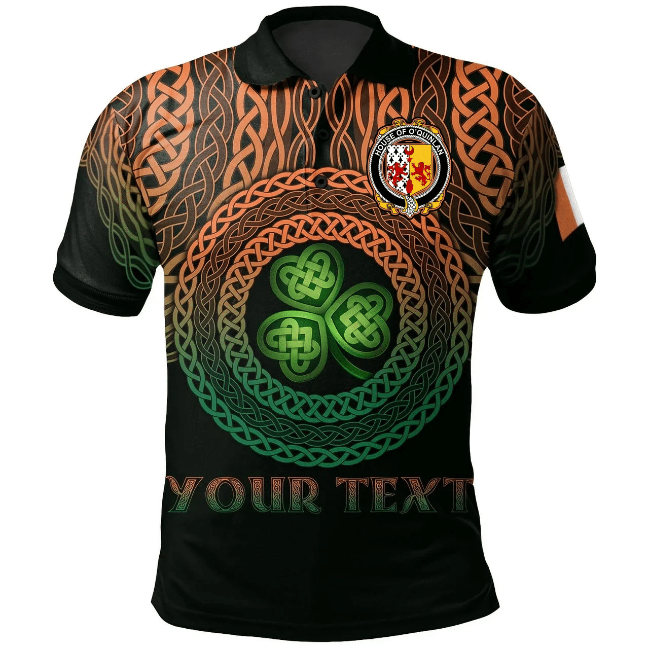Ireland Polo Shirt - House of O'QUINLAN Irish Family Crest Polo Shirt - Celtic Pride A7 Ireland Polo Shirt - House of O'QUINLAN Irish Family Crest Polo Shirt - Celtic Pride A7