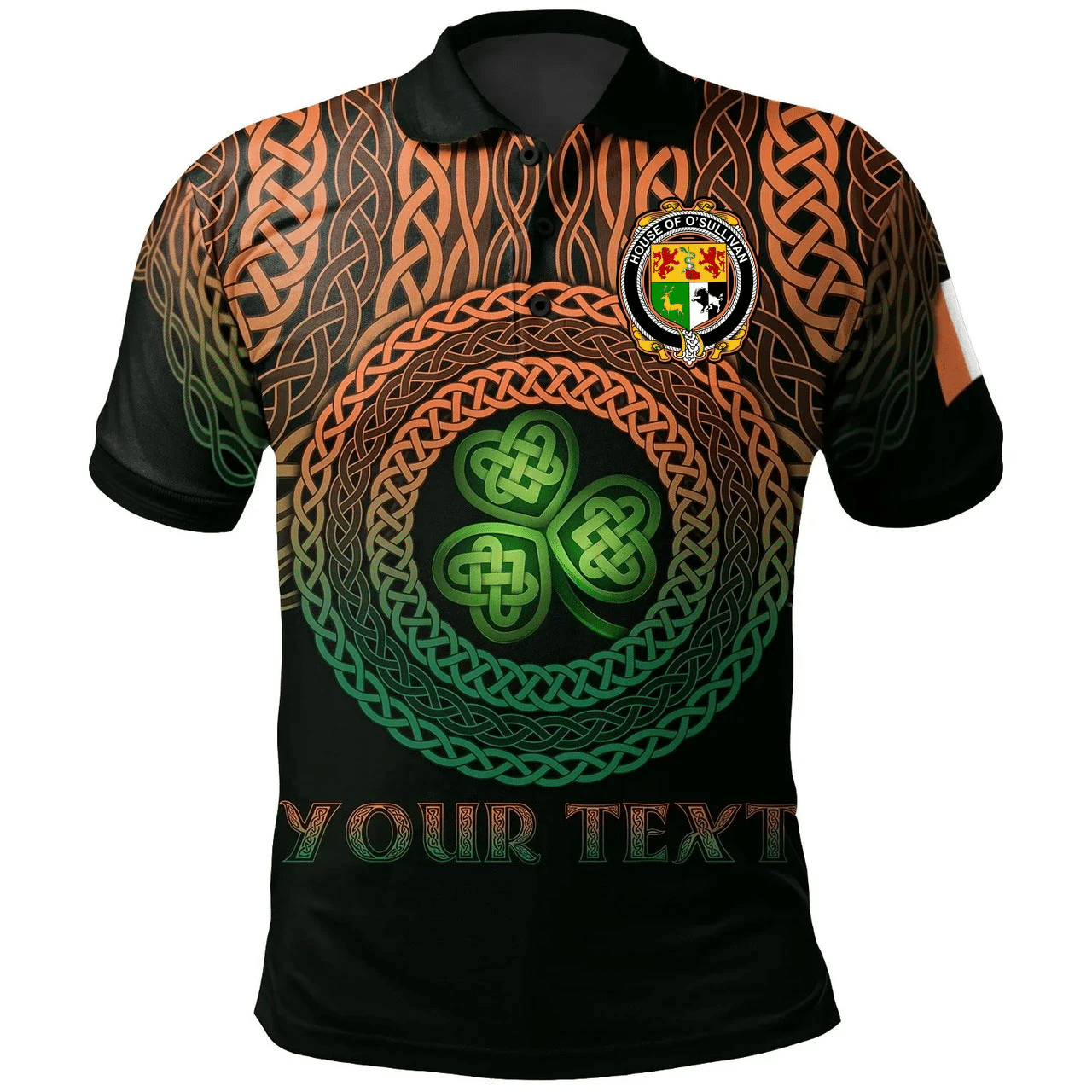 Ireland Polo Shirt - House of O'SULLIVAN Irish Family Crest Polo Shirt - Celtic Pride A7 Ireland Polo Shirt - House of O'SULLIVAN Irish Family Crest Polo Shirt - Celtic Pride A7