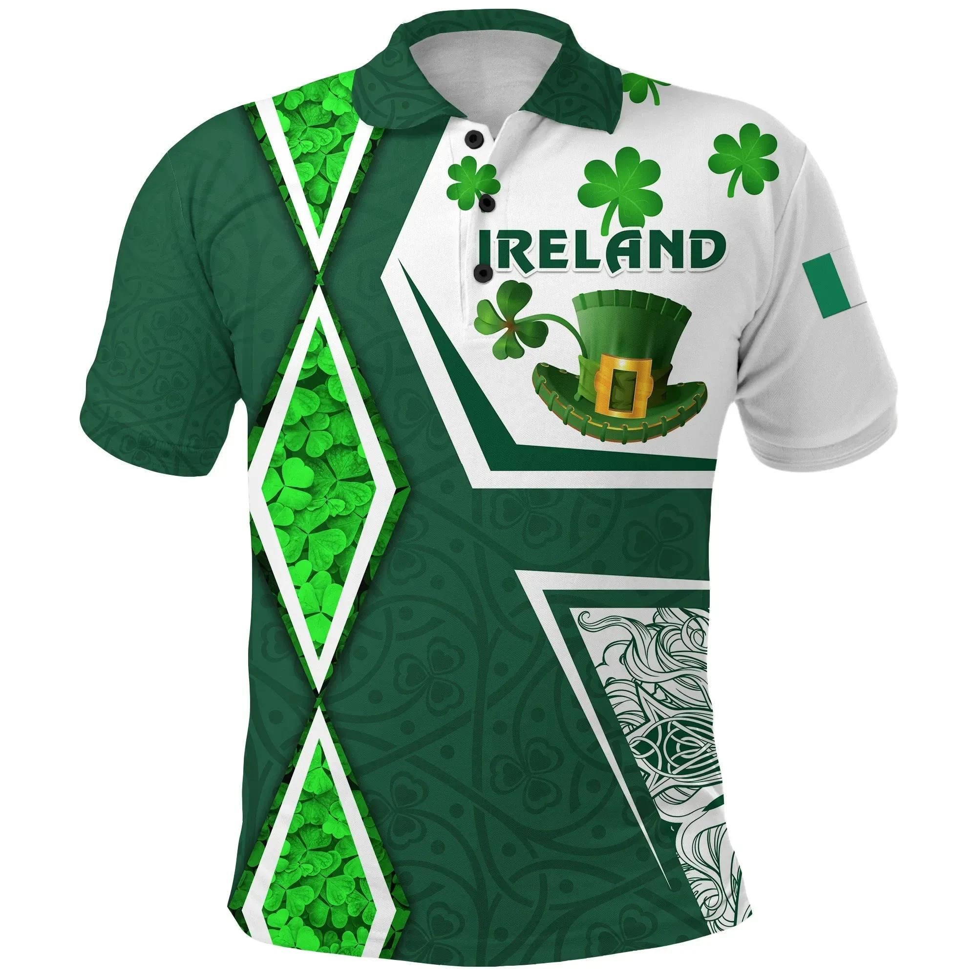 Ireland Polo Shirt Irish Saint Patrick's Day Unique Vibes K8 Ireland Polo Shirt Irish Saint Patrick's Day Unique Vibes K8