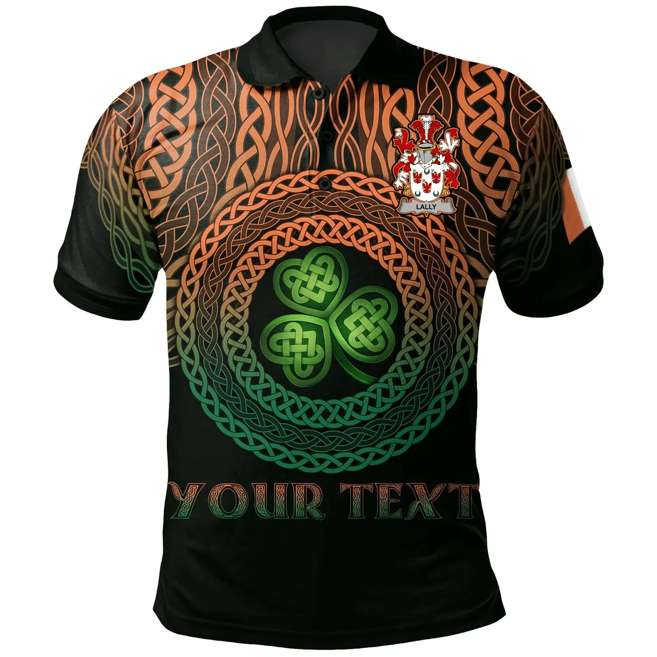 Ireland Polo Shirt - Lally or O'Mullally Irish Family Crest Polo Shirt - Celtic Pride A7 Ireland Polo Shirt - Lally or O'Mullally Irish Family Crest Polo Shirt - Celtic Pride A7