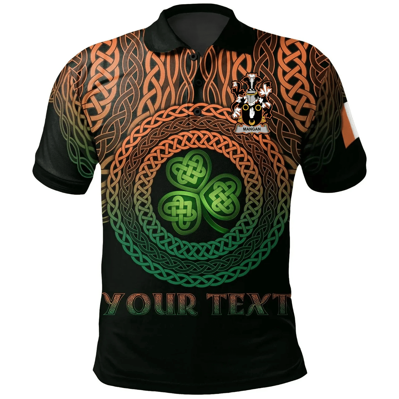 Ireland Polo Shirt - Mangan or O'Mangan Irish Family Crest Polo Shirt - Celtic Pride A7 Ireland Polo Shirt - Mangan or O'Mangan Irish Family Crest Polo Shirt - Celtic Pride A7