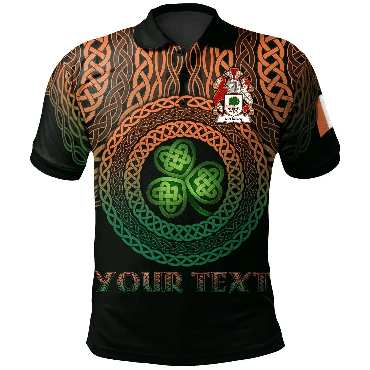 Ireland Polo Shirt - McCluskey Irish Family Crest Polo Shirt - Celtic Pride A7 Ireland Polo Shirt - McCluskey Irish Family Crest Polo Shirt - Celtic Pride A7