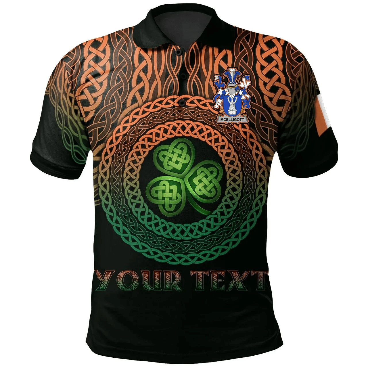 Ireland Polo Shirt - McElligott Irish Family Crest Polo Shirt - Celtic Pride A7 Ireland Polo Shirt - McElligott Irish Family Crest Polo Shirt - Celtic Pride A7