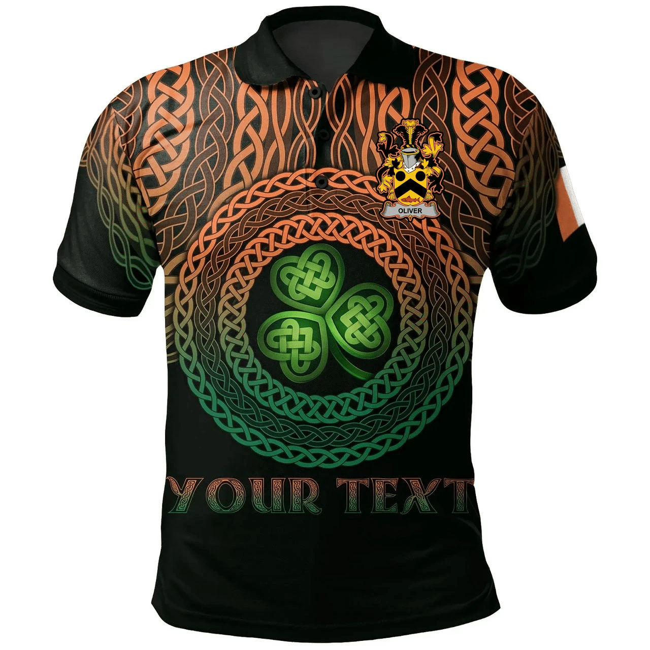 Ireland Polo Shirt - Oliver Irish Family Crest Polo Shirt - Celtic Pride A7 Ireland Polo Shirt - Oliver Irish Family Crest Polo Shirt - Celtic Pride A7